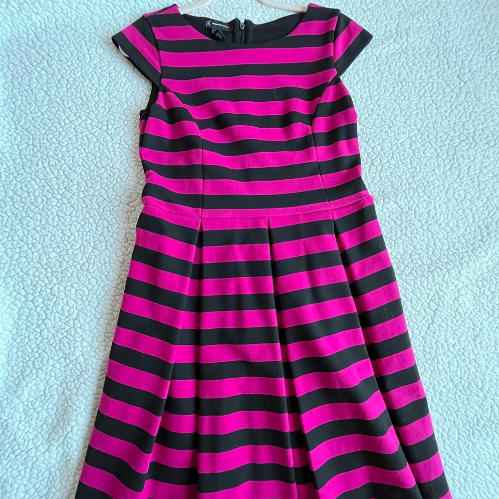 I.N.C Black & Pink Stripped Dress